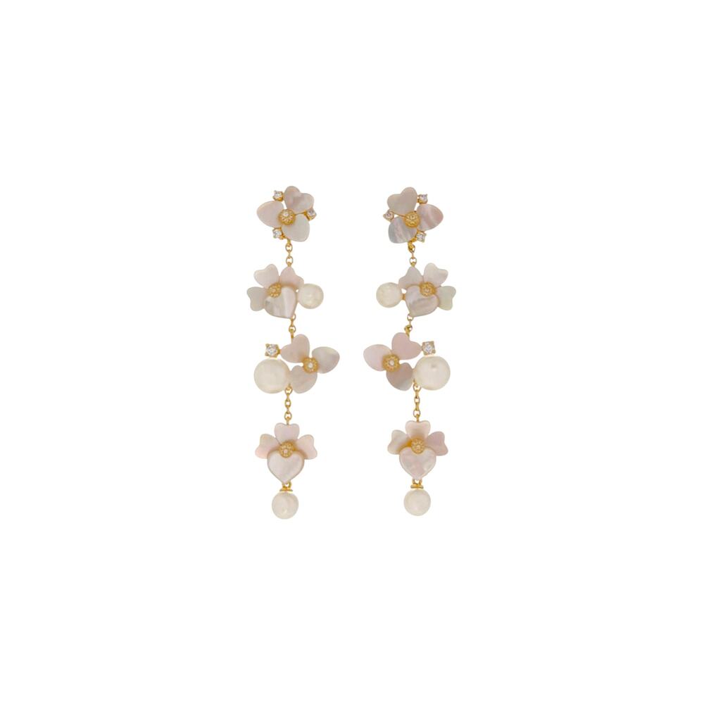 KATE SPADE New York Precious Pansy Statement Linear Earrings - Picture 3 of 7